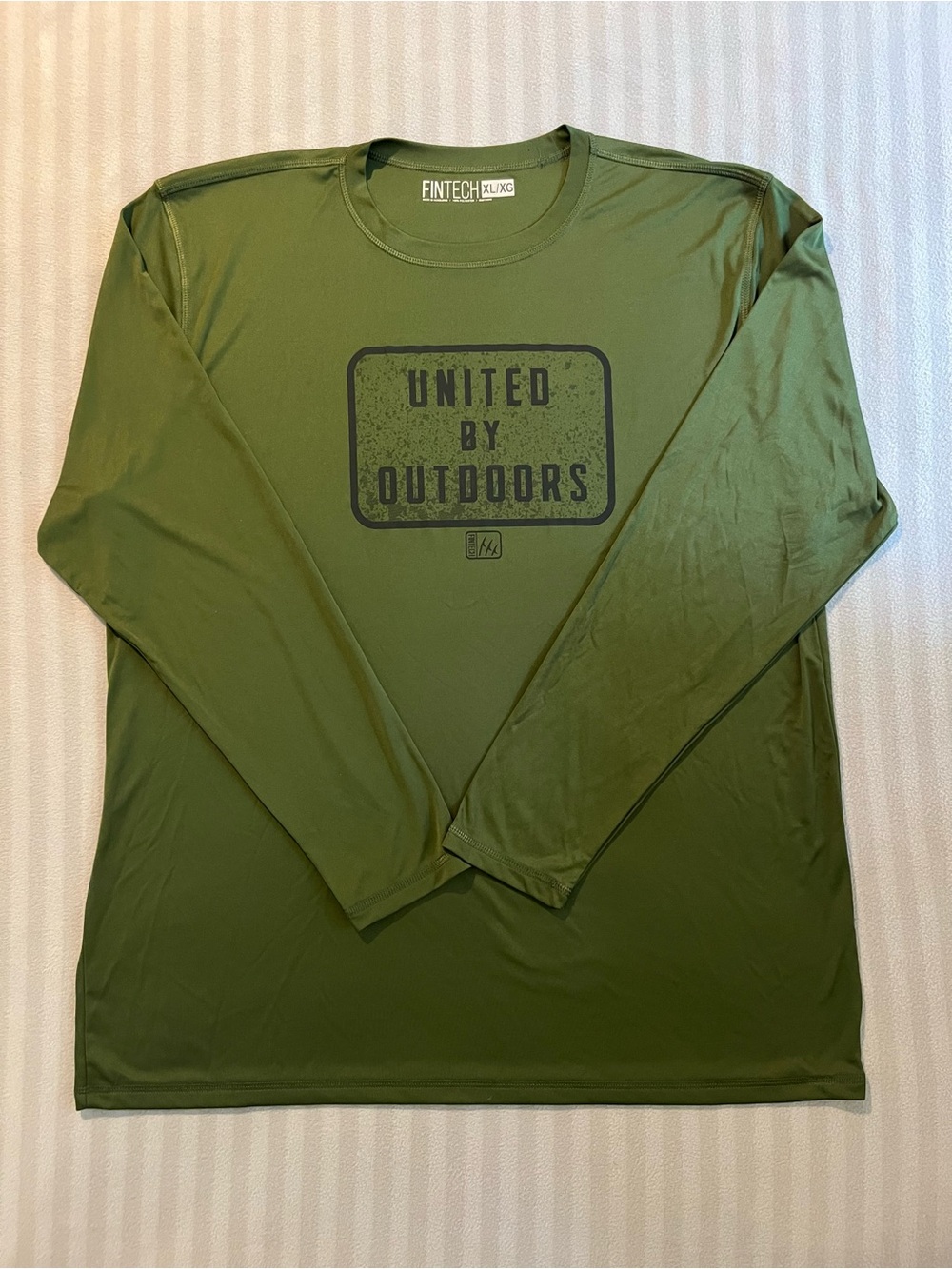 Fintech 'United by Outdoors' Olive Long-Sleeve Performance Tee